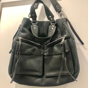 Aimee Kestenberg Soho Leather Satchel Handbag GREY